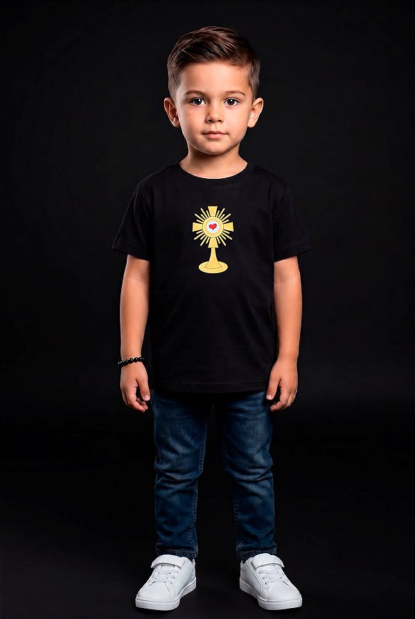 T-SHIRT INFANTIL DTF OSTENSORIO CARTOON - PRETO