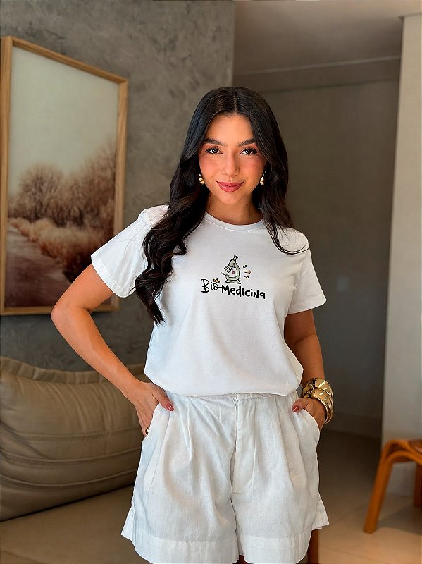 T-SHIRT DTF BIOMEDICINA - BRANCO