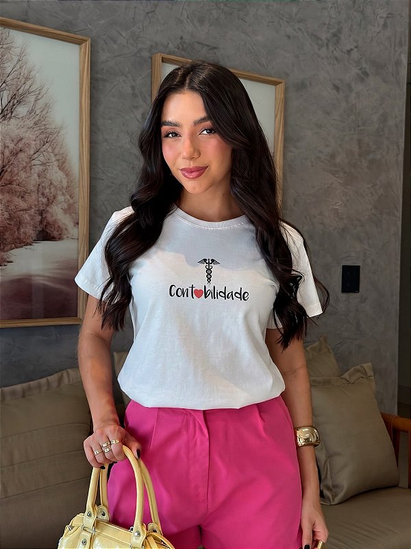 T-SHIRT DTF CONTABILIDADE - BRANCO