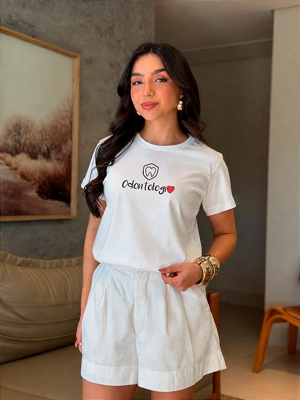 T-SHIRT DTF ODONTOLOGIA - BRANCO