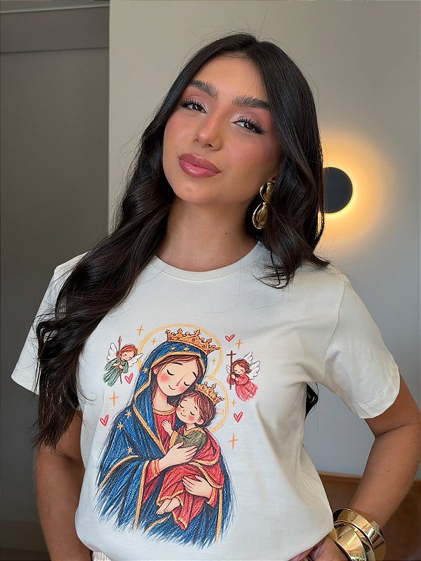 T-SHIRT DTF NOSSA SENHORA DO PERPETUO SOCORRO AQUARELA