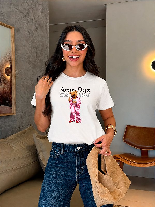 T-SHIRT DTF SUNNY DAYS URSO - OFF WHITE