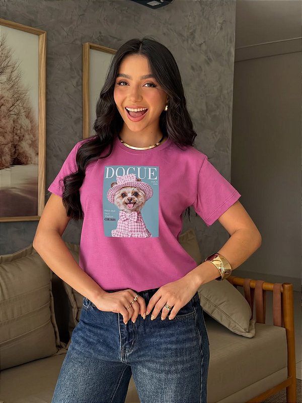 T-SHIRT DTF DOGUE - ROXO MAGIC