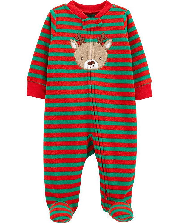 Macacão/Pijama de inverno Carter's (Plush/Fleece), pezinhos protegidos -  Nenê Store