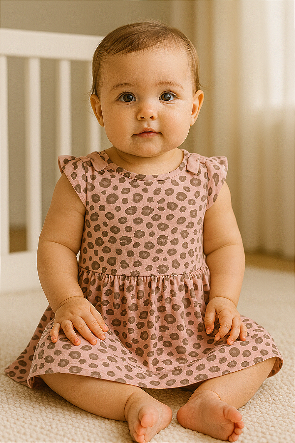 Vestido Infantil Carter’s Algodão – Fresquinho e Confortável - Oncinha