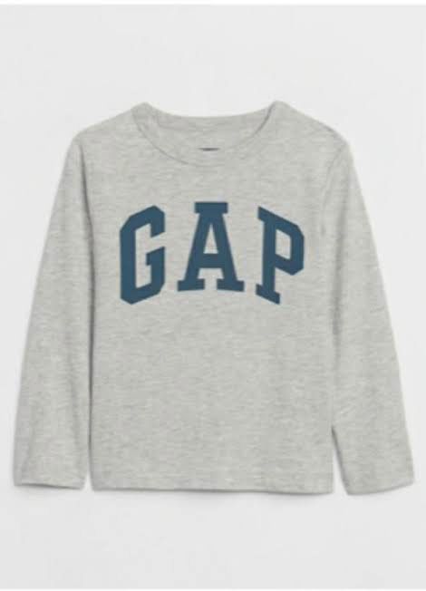 Camiseta Gap, manga longa, em algodão - Logo