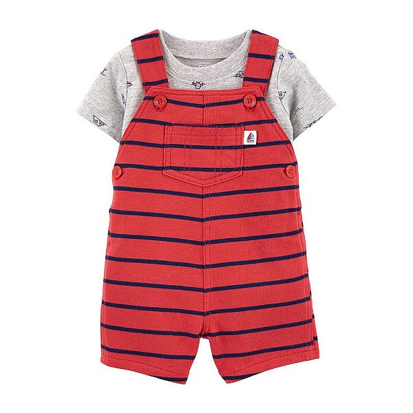 Conjunto Carter's - Jardineira e camiseta - Jangada