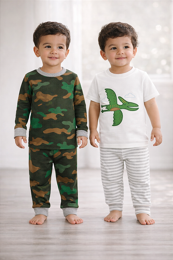 Kit Pijamas Carter's - 4 peças - Camuflado