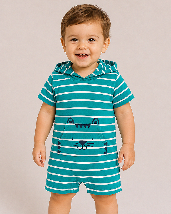 Romper Carter's, com capuz - Tigre