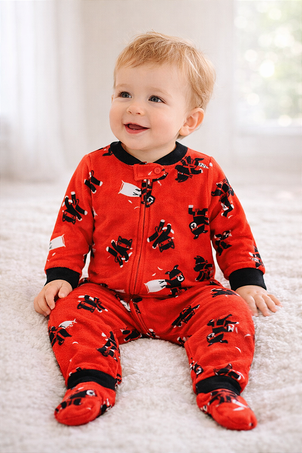 Pijama/Macacão de inverno Carter's (Plush/ Fleece) - Ninja