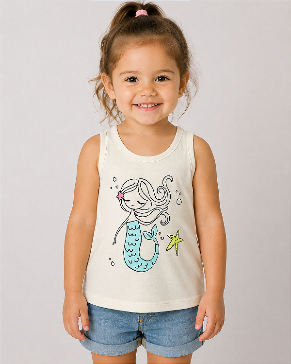 Camiseta GAP, regata, em algodão - Sereia