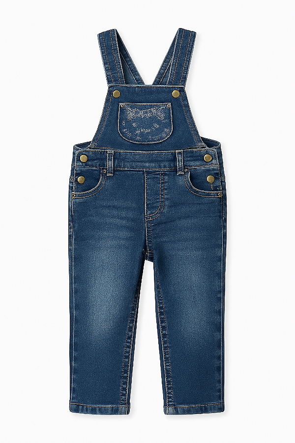 Jardineira jeans First Impressions - Clássica