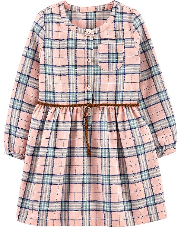 Vestido Carter's com cinto - Xadrez
