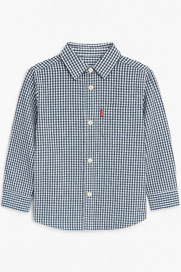 Camiseta social Levi's, manga longa - Xadrez