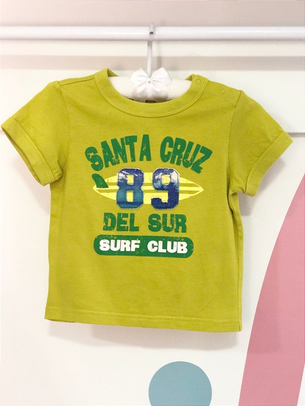 DESAPEGO 24M - Camiseta GAP, manga curta, em algodão - Surf - Nenê