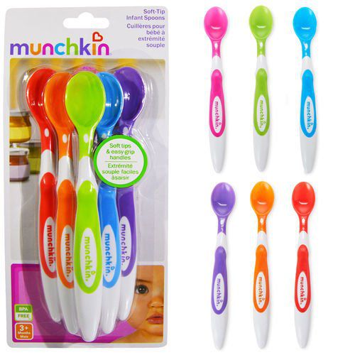 Colheres Munchkin Infantil Soft Tip com 6 Unidades - Coloridas