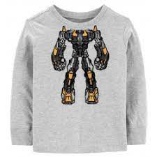 Camiseta Carter's, manga longa, em algodão - Transformers