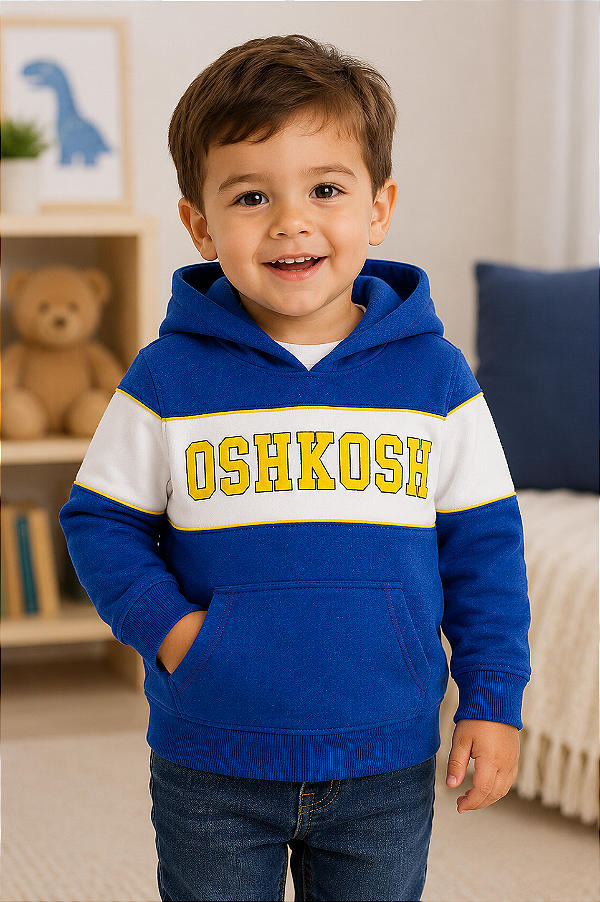 Moletom OshKosh, com Capuz - Azul
