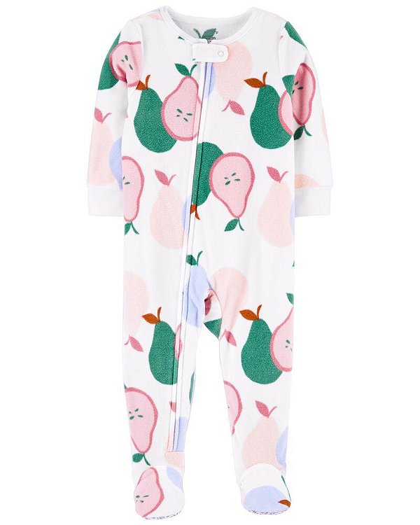 Pijama/Macacão de inverno Carter's (Plush/ Fleece) - Pêras