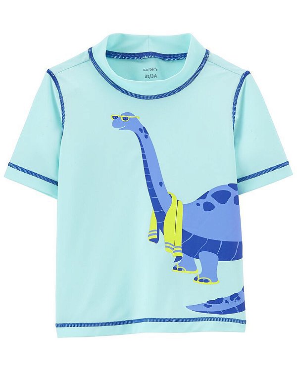 Camiseta de banho Carter's, com proteção solar UPF 50+ - Dinossauro