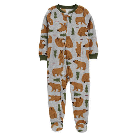 Pijama/Macacão de inverno Carter's (Plush/ Fleece) - Urso Polar
