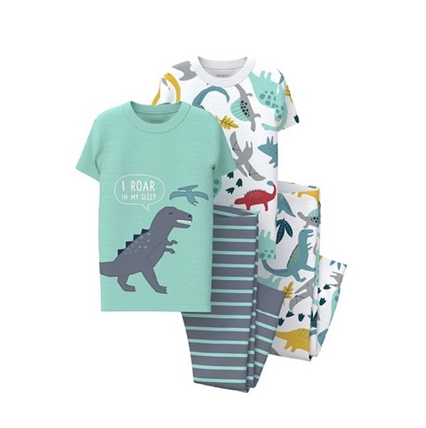 Kit Pijama 4 Peças Carter's - Dinossauros