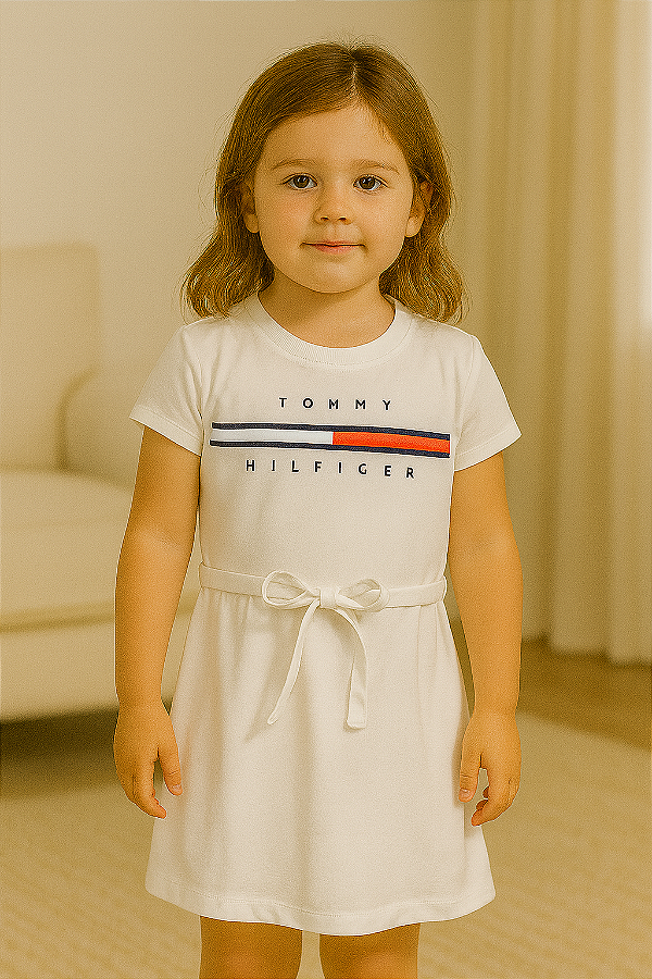 Vestido Tommy Hilfiger de algodão - Branco