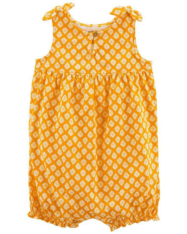 Romper Carter's 100% algodão - Lacinhos/ Amarelo