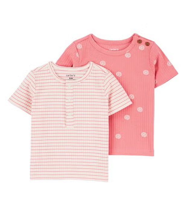 Conjunto Carter's - 2 camisetas - Rosa