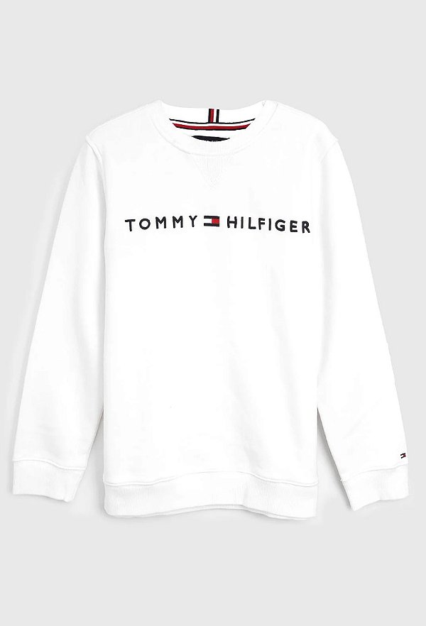 Moletom Tommy Hilfiger (flanelado ) - Logo/ Branco - Nenê Store