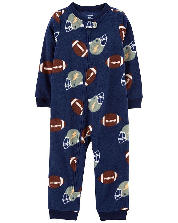 Pijama/Macacão de inverno Carter's (Plush/ Fleece) - Futebol Americano