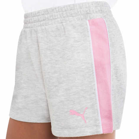 Short de moletom Puma - Cinza/ Rosa