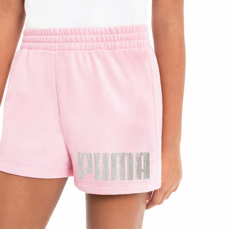 Short de moletom Puma - Rosa/ Glitter