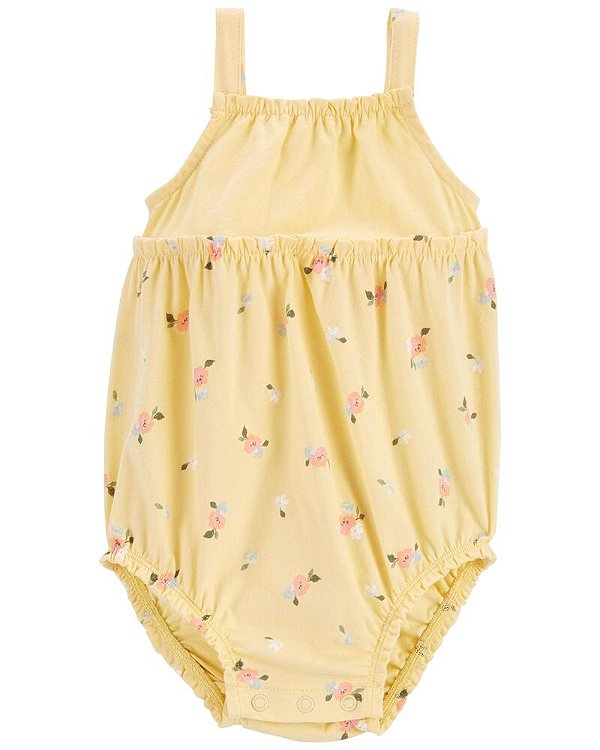 Romper Carter's 100% algodão, regata - Floral