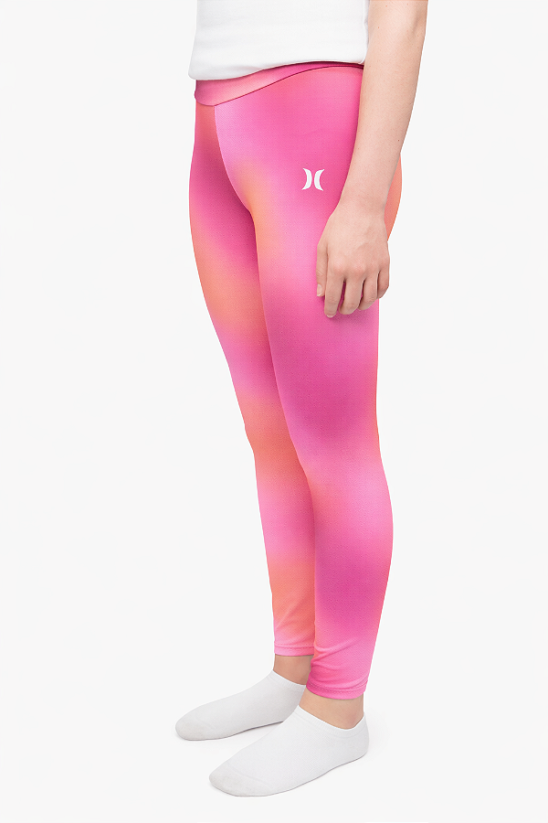 Calça Legging Infantil Hurley - Tie Dye/ Rosa