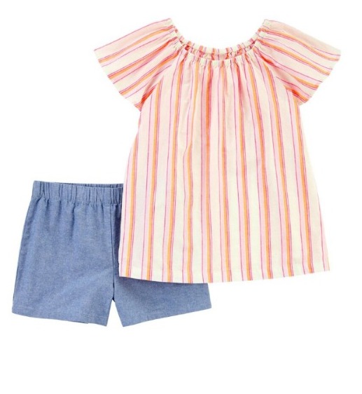 Conjunto Carter's - Bata de linho e short