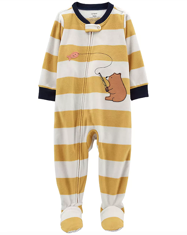Pijama/Macacão de inverno Carter's (Plush/ Fleece) - Pescador