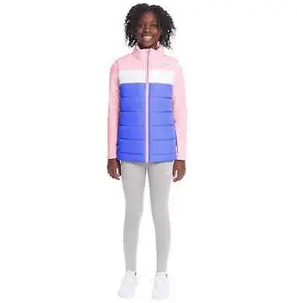 Conjunto Puma - Colete, camisa de manga longa e calça legging - Rosa/ Lilás