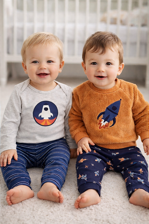 Conjunto Pekkle de inverno - 4 peças / Foguete