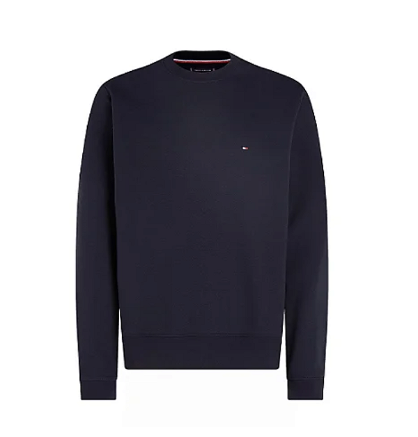 Moletom Flanelado TOMMY HILFIGER, logo bordado - Azul Marinho