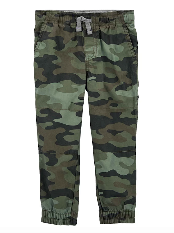 Calça de moletom infantil, jogger, Carter's - Camuflada/ verde