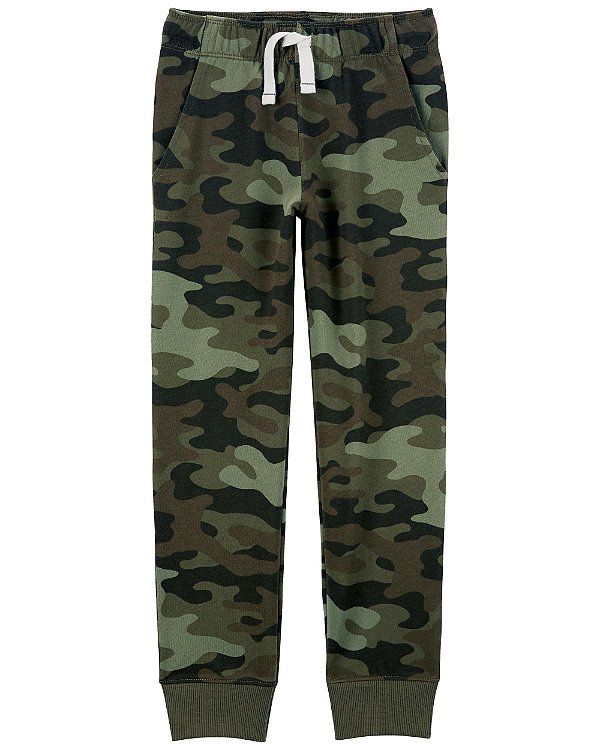 Calça de moletom, jogger, Carter's - Camuflada/ Verde