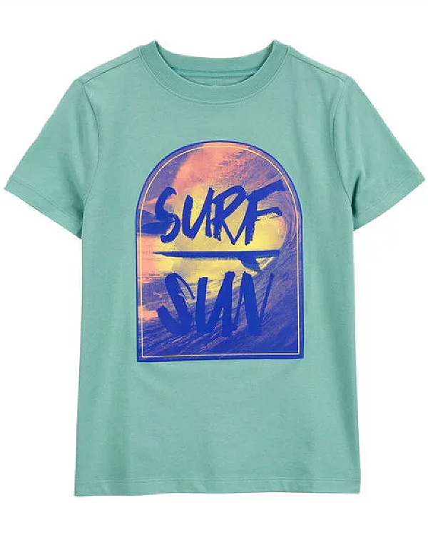 Camiseta Carter's, manga curta, em algodão - Surf Sun