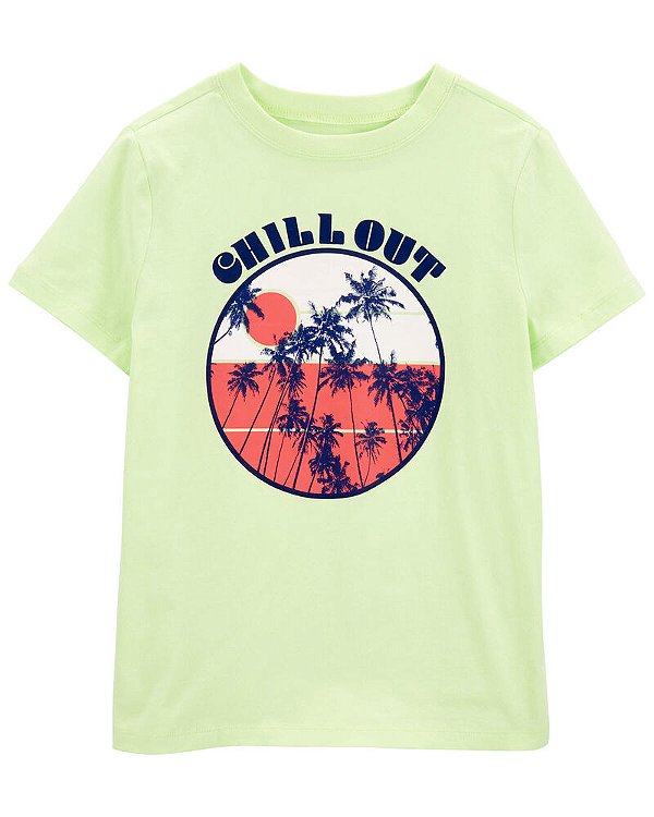 Camiseta Carter's, manga curta, em algodão - Chill Out