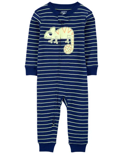 Pijama/Macacão Carter's, de algodão - Camaleão