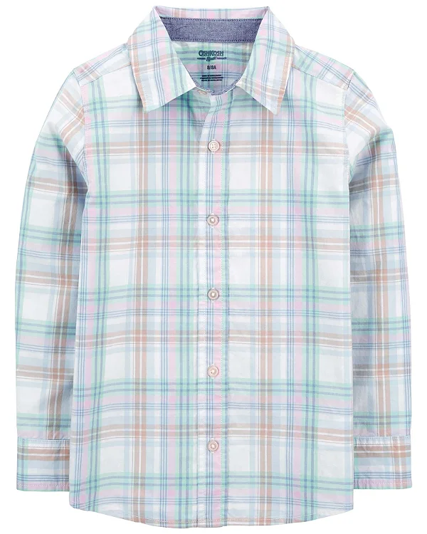 Camisa Carter's, manga longa - Xadrez