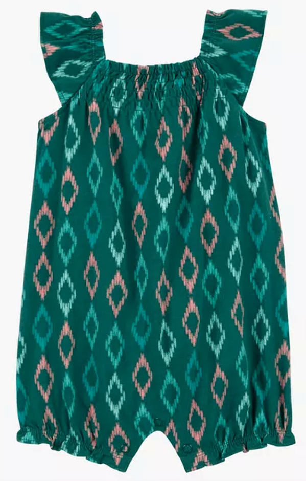 Romper Carter's 100% algodão - Verde