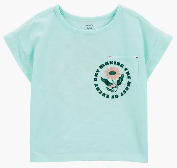Blusinha Carter's manga curta - Flor