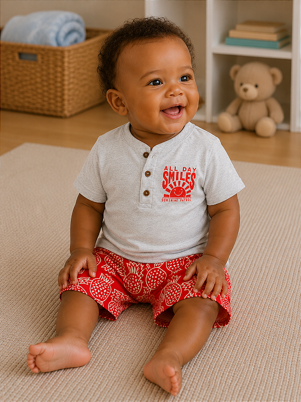Conjunto Carter's - Camiseta e short - Abacaxi