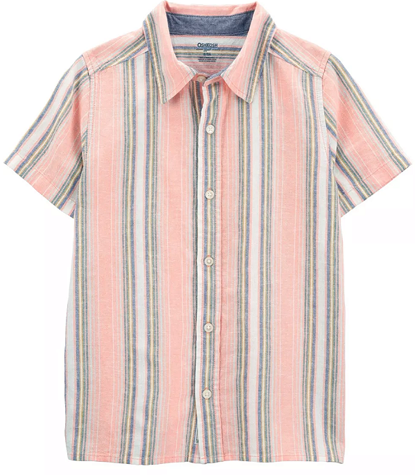Camisa infantil com Colarinho Carter's, manga curta - Listrada